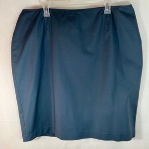 NEW Jones New York Cotton Faille Skirt Slate Blue